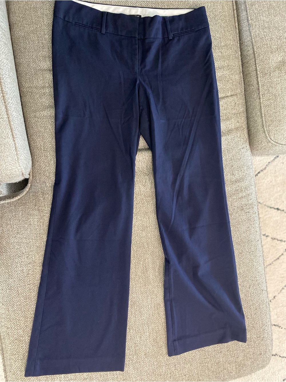 LOFT Navy Straight-Leg Dress Pants